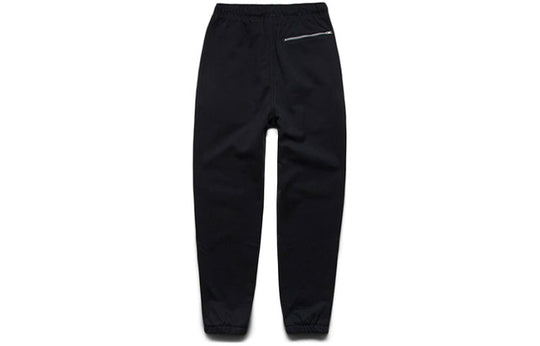 Men's Air Jordan Essentials Woven Label Logo Solid Color Bundle Feet Sports Pants/Trousers/Joggers Black DA9812-010
