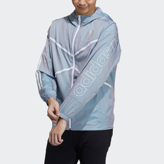 adidas neo M Hype Wb Q2 Casual Sports Hooded Jacket Blue GP5717