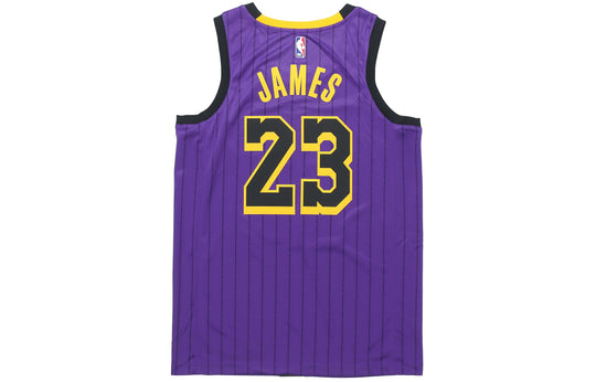 Nike NBA LeBron James City Version Jersey SW Fan Edition lakers 23 Purple AJ4618-510