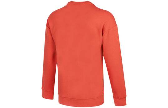 Men's adidas St Story Sweat Large Logo Printing Sports Round Neck Pullover Orange Red H39215