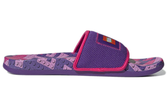 Lego x adidas Adilette Comfort Cozy Wear-Resistant Purple Unisex Slippers GW0824