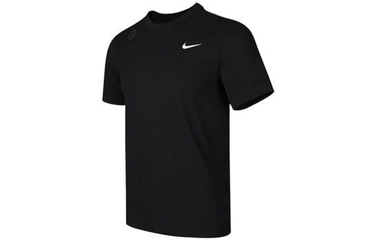Nike Dri-FIT Crew Solid Round Neck Training Short Sleeve Black AR6030-010