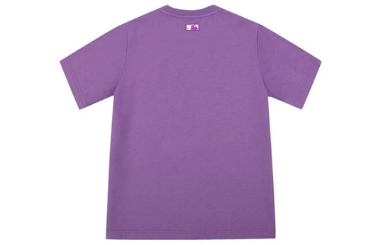 MLB New York Yankees Basic Embroidered Puppy Short Sleeve Unisex Purple 31TSC1031-50C