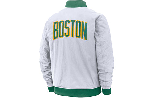 Nike Boston Celtics Basketball Woven Jacket White AH5271-100 - KICKS CREW