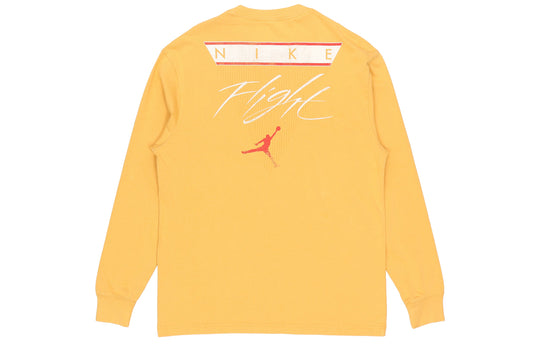 Air Jordan Logo Print Crew-neck Sports 'Flight Yellow' DD0966-217