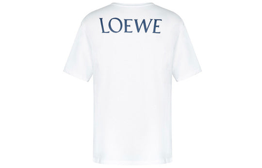 Men's LOEWE AW19 Painting Short Sleeve White T-Shirt H6299720SI T-shirts  -  KICKSCREW