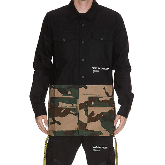 OFF-WHITE Mens Camouflage Splicing Jacket OMGA062E188110101001
