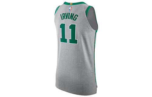 Nike Boys Gray Boston Celtics 11 Kyrie Irving NBA Jersey Youth Size L 14/16