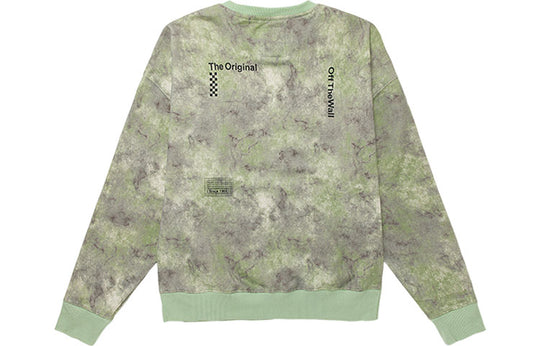 Vans Tie Dye Loose Round Neck Pullover Couple Style Green VN0A5H8UYAN