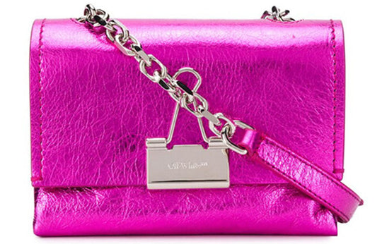 Women's OFF-WHITE Binder Clip Metallic Pink Shoulder Bag OWNA121S20LEA0023200 Shoulder Bags - KICKSCREW