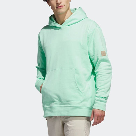 adidas Solid Color Hooded Pullover Long Sleeves Hoodie Men's Green HS5610