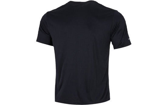 Nike Dri-FIT Wild Run Miler Casual Breathable Running Solid Color Reflective Sports Short Sleeve Black DM4816-010