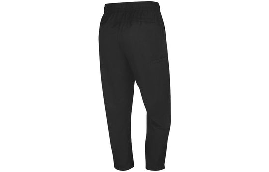 Men's Air Jordan Solid Color Logo Printing Lacing Straight Casual Pants/Trousers Autumn Black DR3095-010