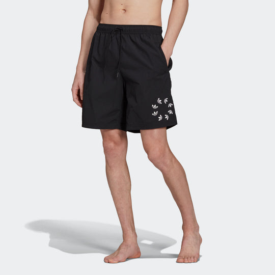adidas originals St Swimshort Casual Sports Breathable Lacing Shorts Black H37729