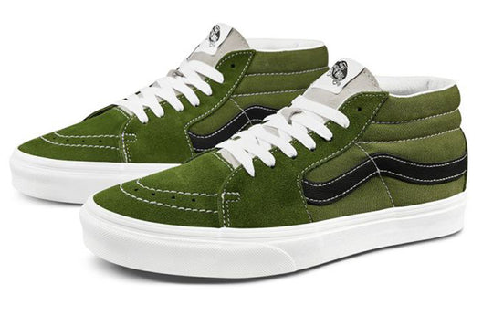 Vans Sk8-Mid Low Top skate shoes Unisex dark green VN0A3WM3WZ6