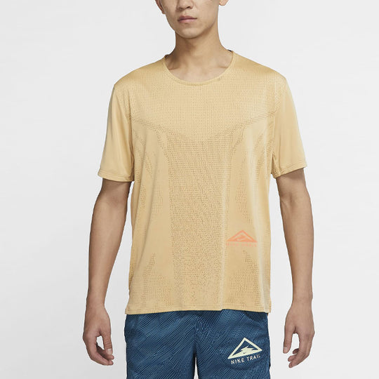 Men's Nike Running Athleisure Casual Sports Round Neck Short Sleeve Netherlands Orange T-Shirt DM4647-252