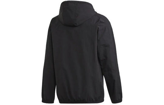 adidas originals Casual Sports Zipper Hooded Jacket Black ED4688