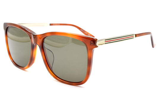 Men's GUCCI Classic Multi-Color Series Brown Gray GG0078SK-005 Sunglasses - KICKSCREW