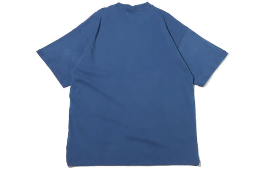 Men's Nike Logo Alphabet Printing Breathable Round Neck Short Sleeve Dark Blue T-Shirt DV9400-410