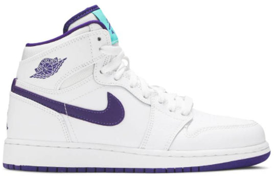 (GS) Air Jordan 1 Retro High 'White Court Purple' 332148-137 Retro Basketball Shoes  -  KICKS CREW
