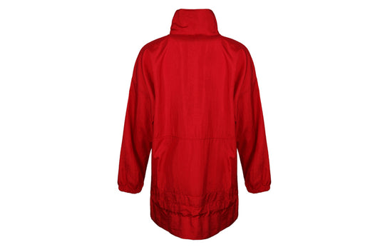 (WMNS) adidas originals Windbreaker Logo Printing Stand Collar Jacket Red ED7596
