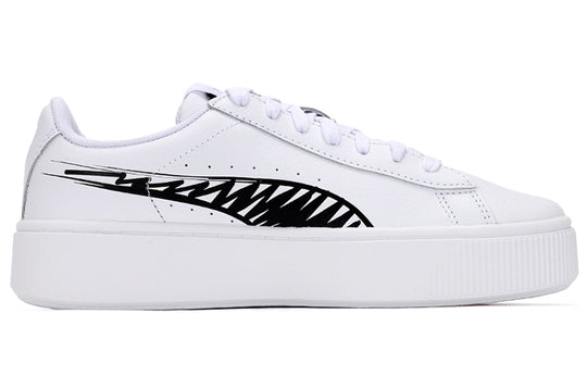 (WMNS) PUMA Vikky Stacked L Sketch Sneakers White/Black 385549-01
