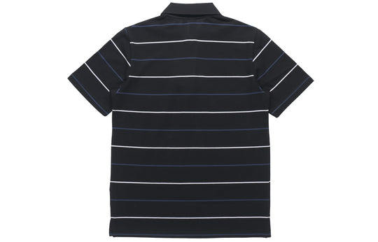 adidas Fi Polo Yarndye Striped Sports Short-sleeved Polo Shirt Men's Black GP1009