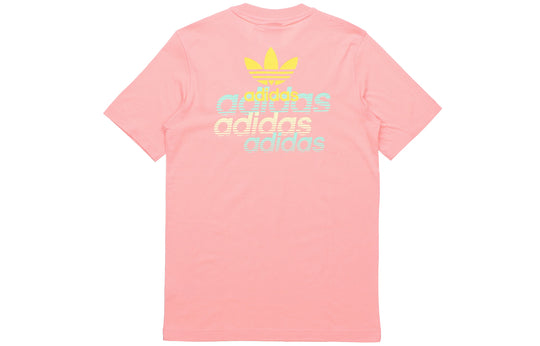 adidas originals Front Back Tee Sports Short Sleeve Pink FM3349