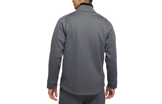 Nike Full-length zipper Cardigan Long Sleeves Training Jacket Gray DM5 ...