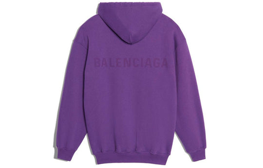 (WMNS) Balenciaga Logo Printing Hoodie Purple 556113TDV045530
