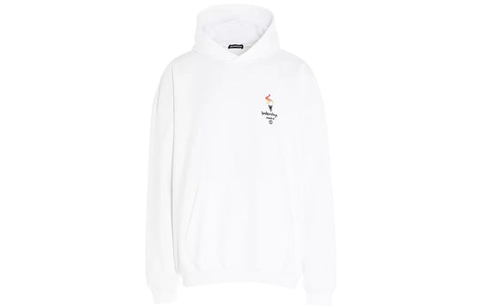 Balenciaga Unisex Logo Oversize Sweatshirt White 620973TIV459040