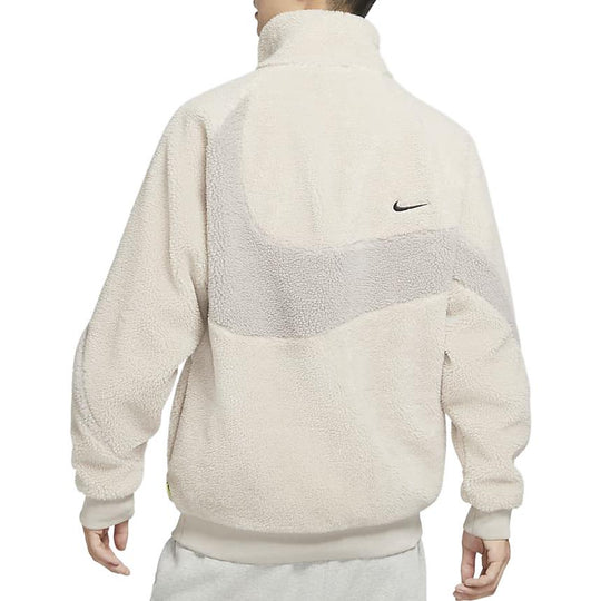 Nike Big Swoosh zipped jacket 'Beige' FB1910-236 - KICKS CREW