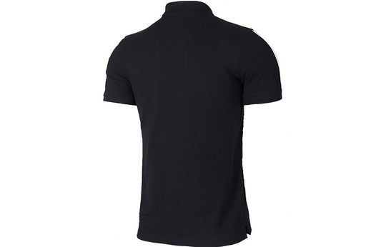 adidas Casual Sports Breathable Short Sleeve Polo Shirt Black EJ0927