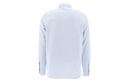 GUCCI MENS Oxford Cotton Chest Letter Embroidered Shirt LightBlue 574534-ZABZS-4910 Shirt - KICKSCREW