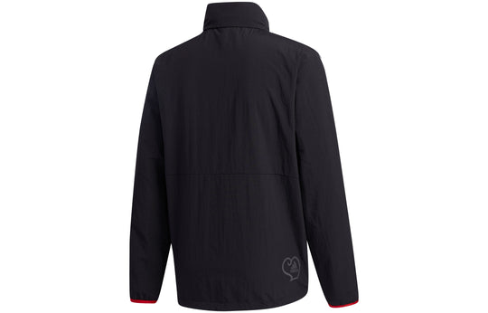 adidas VD Windbreaker Stripe Casual Sports Jacket Black GV5151