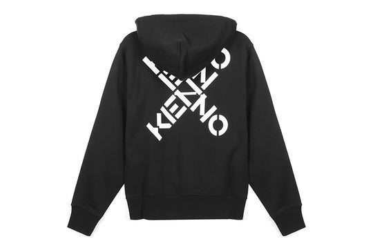 KENZO FW20 hooded Long Sleeves Hoodie Sports Black FA62SW8704MS-99