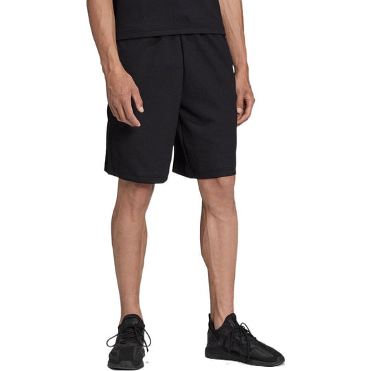 Men's adidas Solid Color Straight Shorts Black HC4616-KICKS CREW