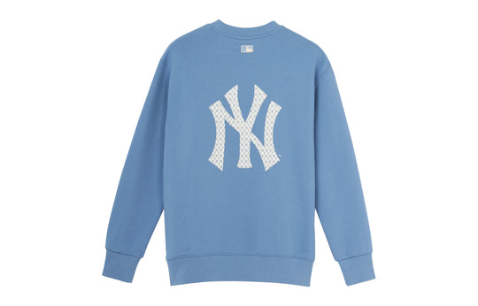 MLB New York Yankees Vintage Embroidery Logo Long-Sleeve Fleece Unisex Blue 31MTM1041-50S
