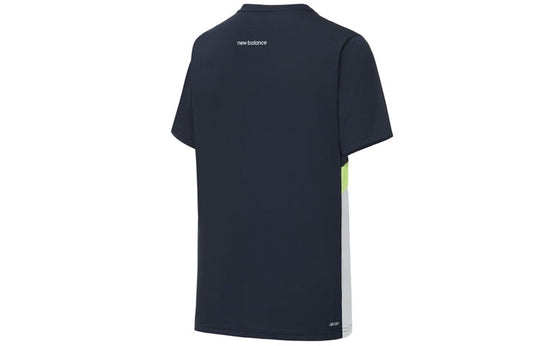 New Balance Men's New Balance Sports Breathable Casual Round Neck Short Sleeve Blue T-Shirt AMT03207-EM1