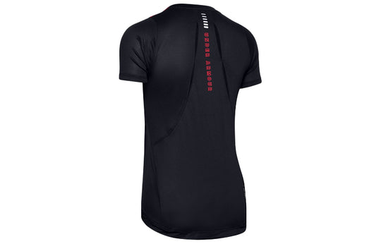 (WMNS) Under Armour UA Qualifier Running Sports Short Sleeve Black 1353465-001
