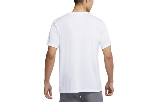 Nike Dri-fit Casual Sports Training Short Sleeve White DA1582-100