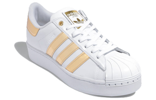 (WMNS) adidas Superstar Bold 'White Gold Metallic' FV3340