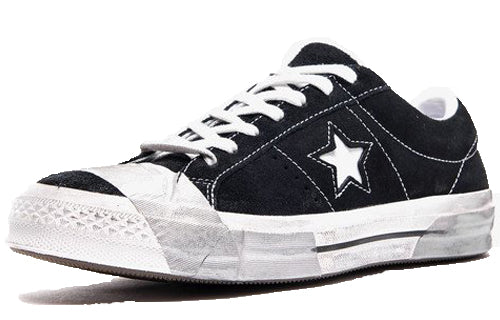 Converse One Star Ox Suede Black Grey Tape 164507C