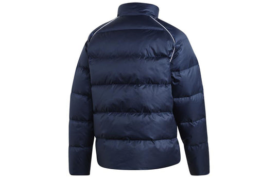 adidas originals Adicol Jacket 1 Stay Warm Solid Color raglan sleeve Stand Collar Down Jacket Navy Blue ED5838
