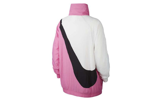 Nike Sportswear Woven Swoosh Logo Woven Jacket Pink/White BV3685-610