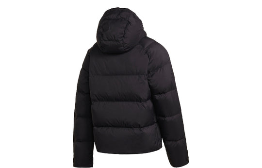 adidas Puffer Down Jkt Outdoor Sports hooded down Jacket Black FT2484