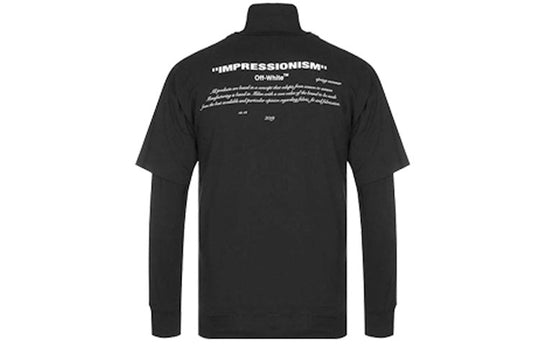 OFF-WHITE Pattern Printing Zipper lapel Long Sleeves T-shirt OMAB027R191850081088 T-shirts - KICKSCREW
