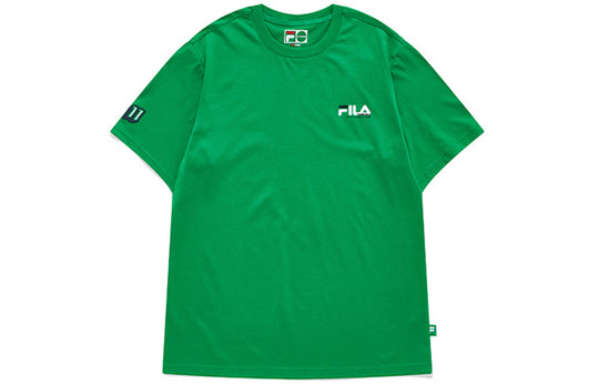 Men's FILA FUSION Baseball Sports Printing Round Neck Short Sleeve Green T-Shirt T11M132105F-GN