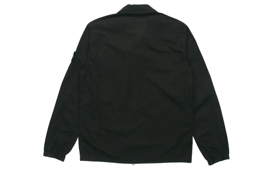 Men's STONE ISLAND Zipper Pocket Cotton Classic Jacket Black 7315107WN-V0129