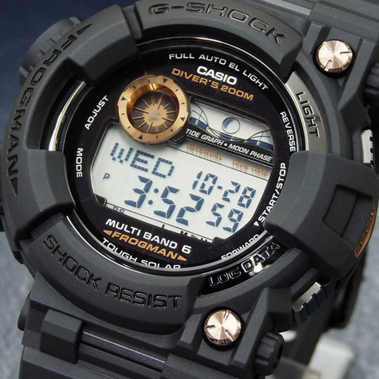Men's CASIO G Shock FROGMAN Series Watch Mens Gray Digital GWF-1000B-1JR Watches - KICKSCREW